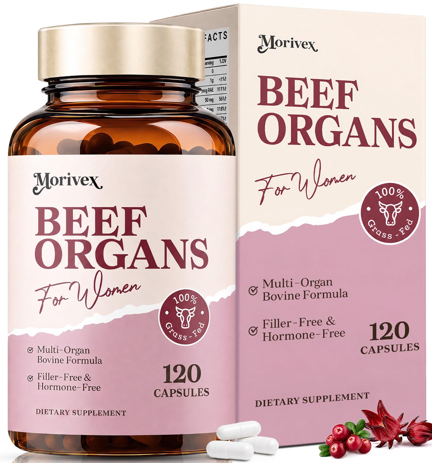Beef Organ Supplement for Women,1150mg Beef Organs -Hormone Balance 1pcs