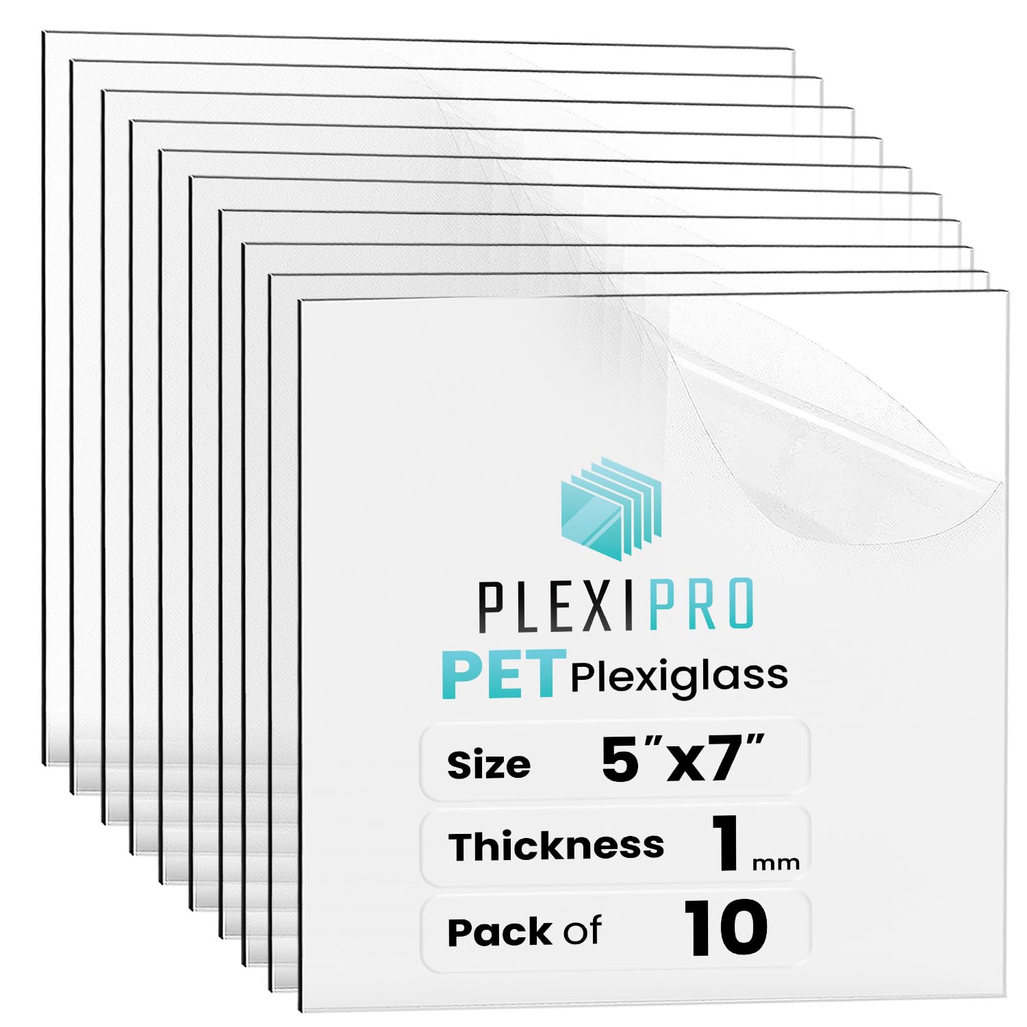 Flexible PET Plexiglass Sheets - 10 Pack -10