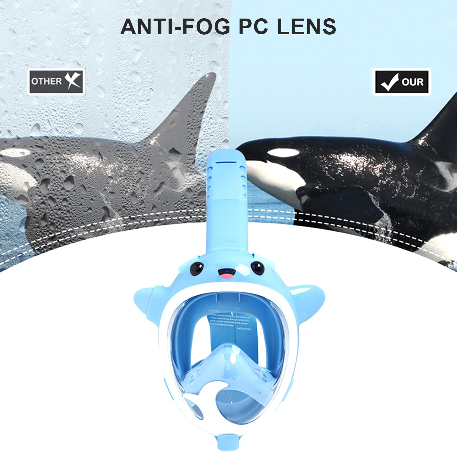 Mascara Buceo Niño,Mascara Snorkel,Máscara de Buceo Completa Antivaho y Antifugas con Visión Panorámica de 180°,Mascara de Buceo con Chorro de Agua para Juguetes Acuáticos