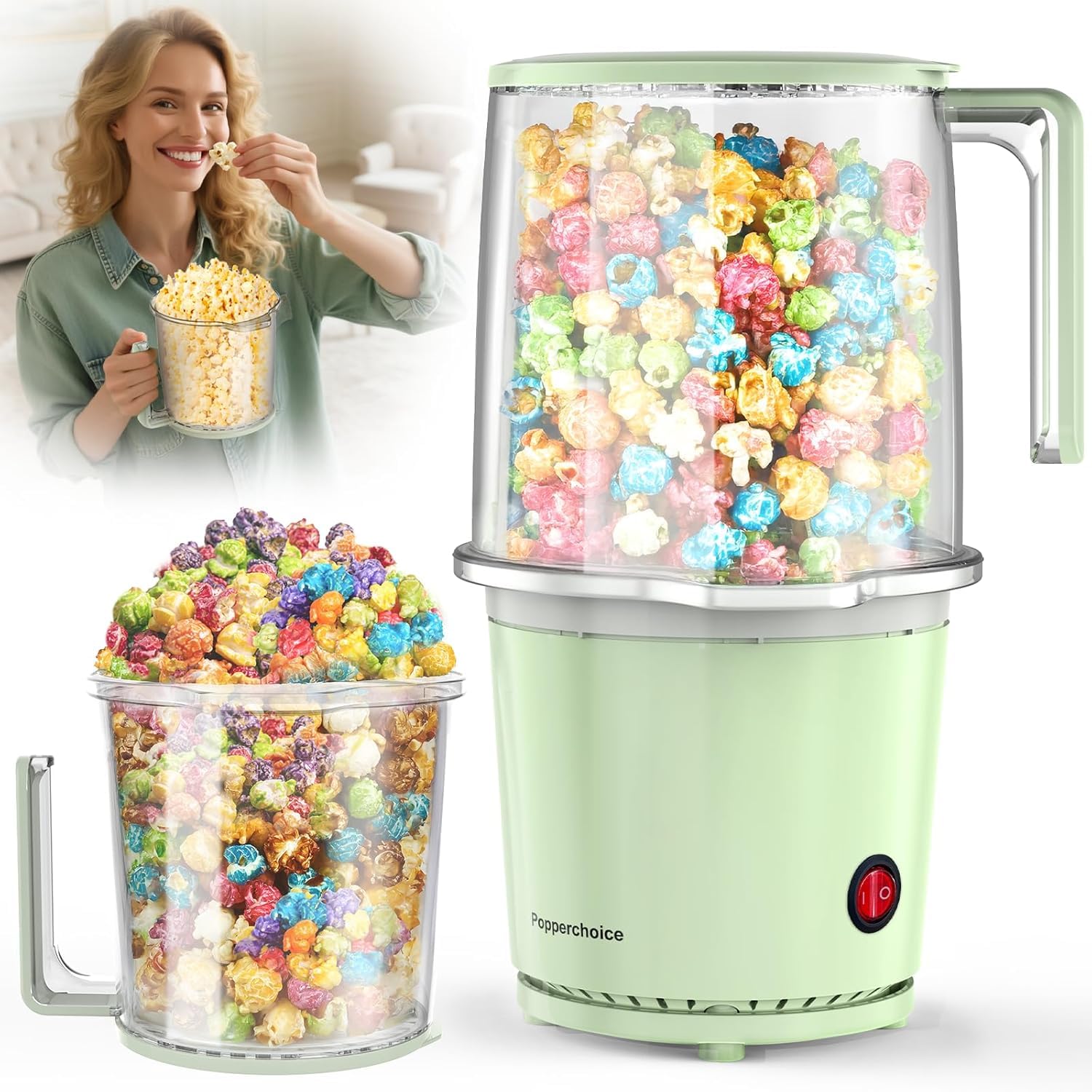 Popperchoice 2QT Air Popper Aqua