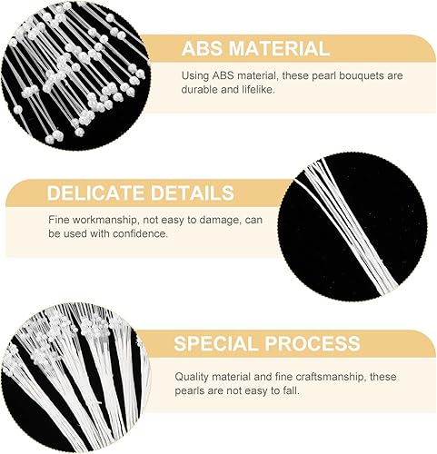 Miniatura 6 de Yardwe 100 piezas de cadena de perlas con cuentas ramo de perlas para decoración de boda, decoración de boda, relleno de jarrón con cuentas en