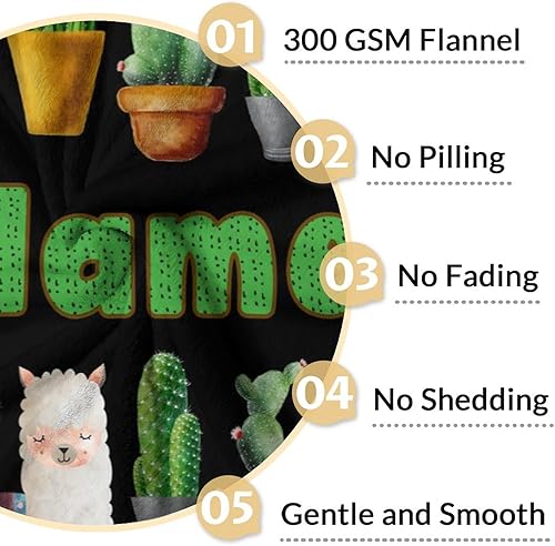 Miniatura 10 de Manta personalizada de cactus, suave, mullida y cálida, 30 x 40 pulgadas, manta pequeña para regazo y cuna, regalo para los amantes de los cactus