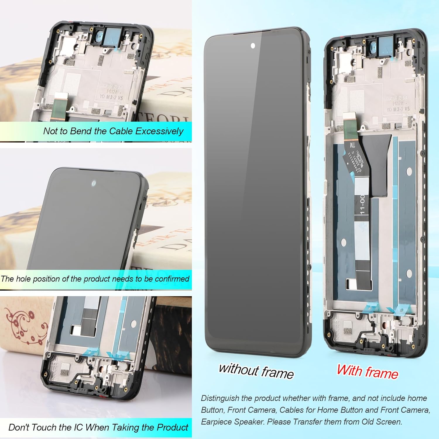 Screen for Motorola Moto G 5G 2025 XT2513 LCD Display Replacement for Moto G 5G 2025 XT2513-1 XT2513-2 XT2513V Incell Touch Screen Digitizer Assembly (With Frame)