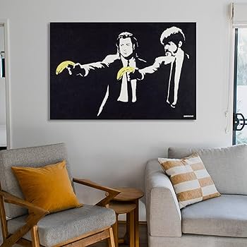 Amazon.co.jp: バンクシー『パルプ・フィクション』ウォールアート