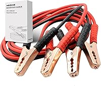 NOONE 10 Gauge 10FT Heavy Duty Jumper Cables for Car Battery - 200A Peak, Flexible -40°F, Up to 3.0L Gas Engines