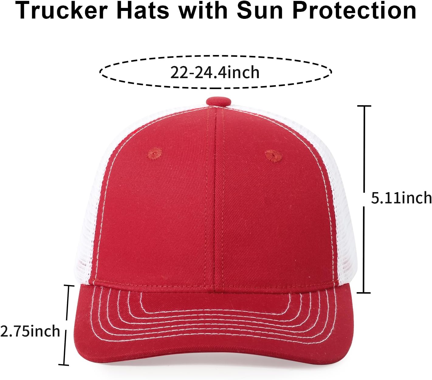 Unisex Trucker Hats Blank Mesh Snapback Hats Sport Plain Baseball Caps Adjustable Fitted Hat - Image 2