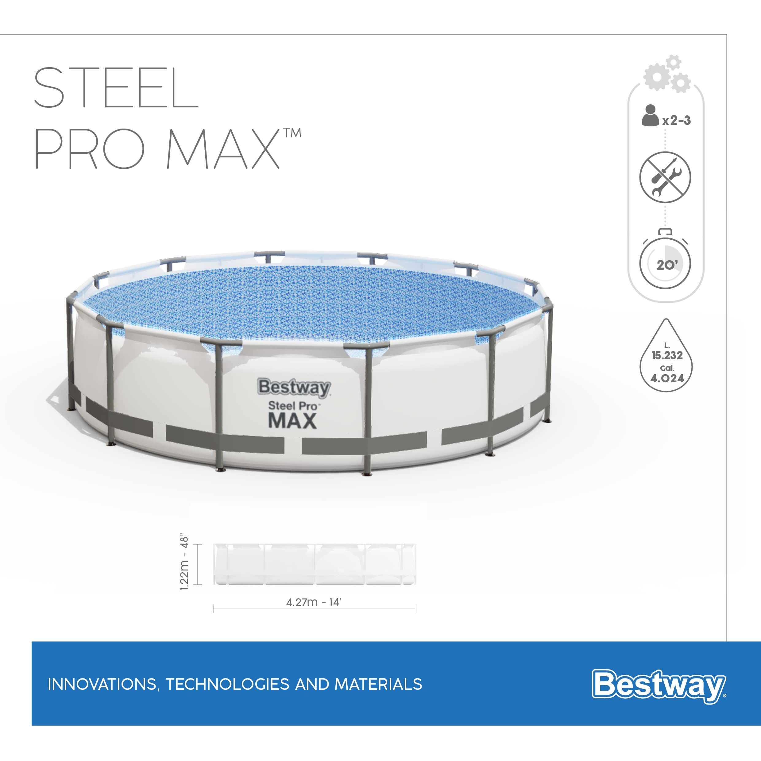 14' x 48"/4.27m x 1.22m Pool Set