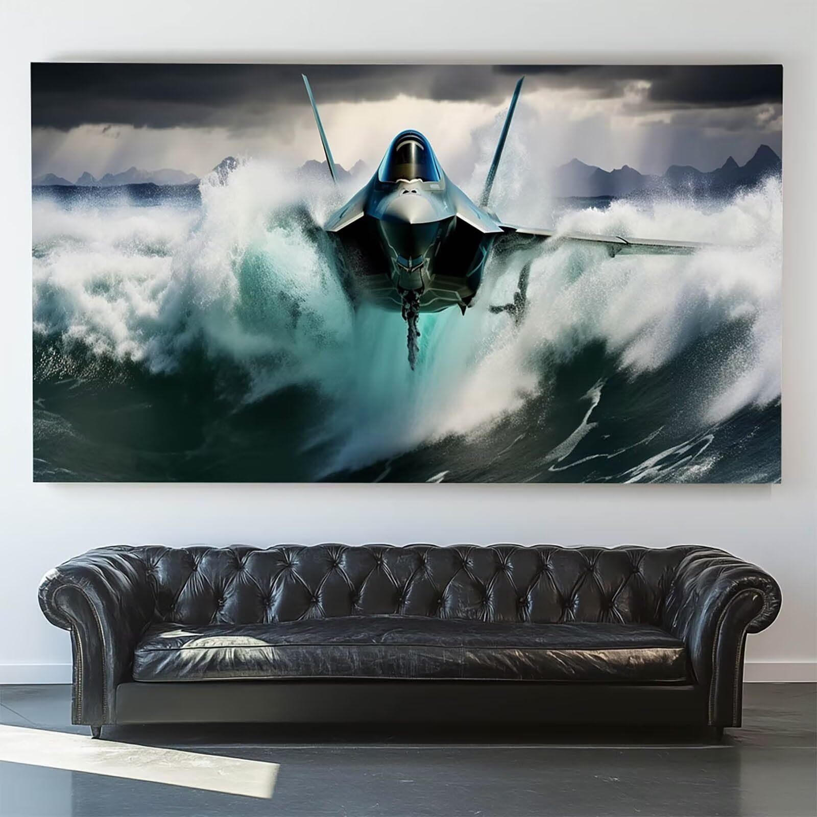 Pintar por Numeros Adultos Avión, Pintar por Numeros Niños Kit Manualidades Adultos Avión de combate Cuadros para Pintar por Numeros Pintura Acrílico, Cuadros Decoracion Salon Modernos 80X160cm 7w-1-1