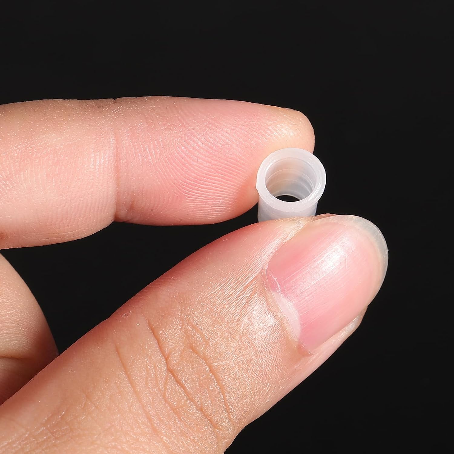 PATIKIL Lamp Pipe Cord Protector, 100 Pcs Plastic Tube Hole Washer Liner Bushing for 1/8 IPS Pipe, Clear 8mm ID x 8mm Height