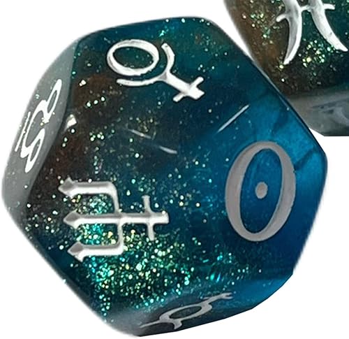 Miniatura 3 de 3 dados astrológicos acrílicos, dados de constelación, dados poliédricos para juegos de mesa de mesa, estilo D