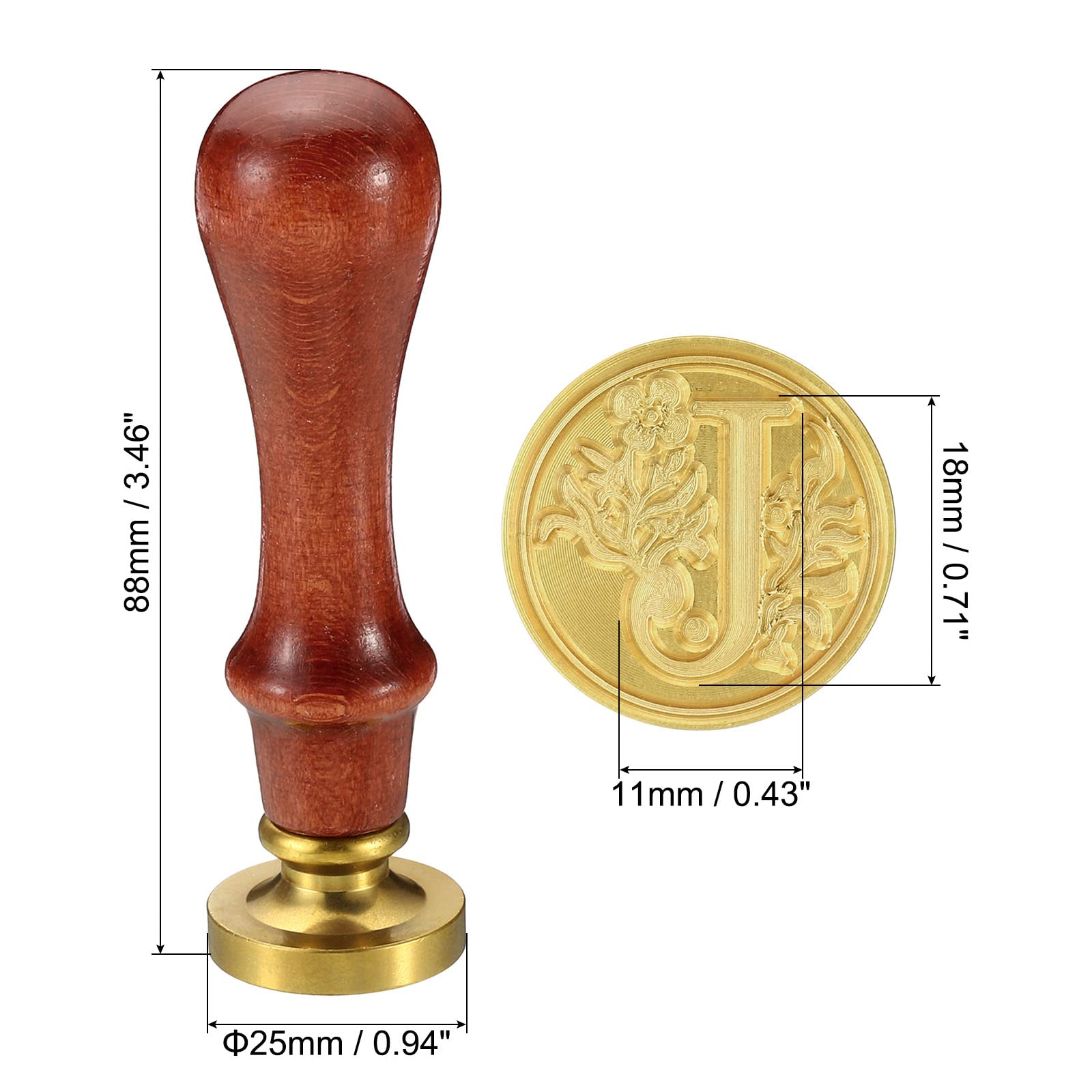 PATIKIL Alphabet J Wax Seal Stamp - Image 2