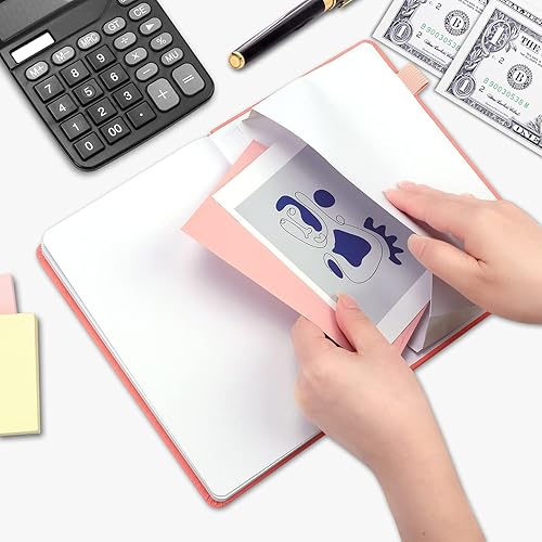 Miniatura 5 de JUBTIC Registros de cheques A5 para chequera personal, registros de transacciones de contabilidad para pequeñas empresas. Rastrea pagos, finanzas,