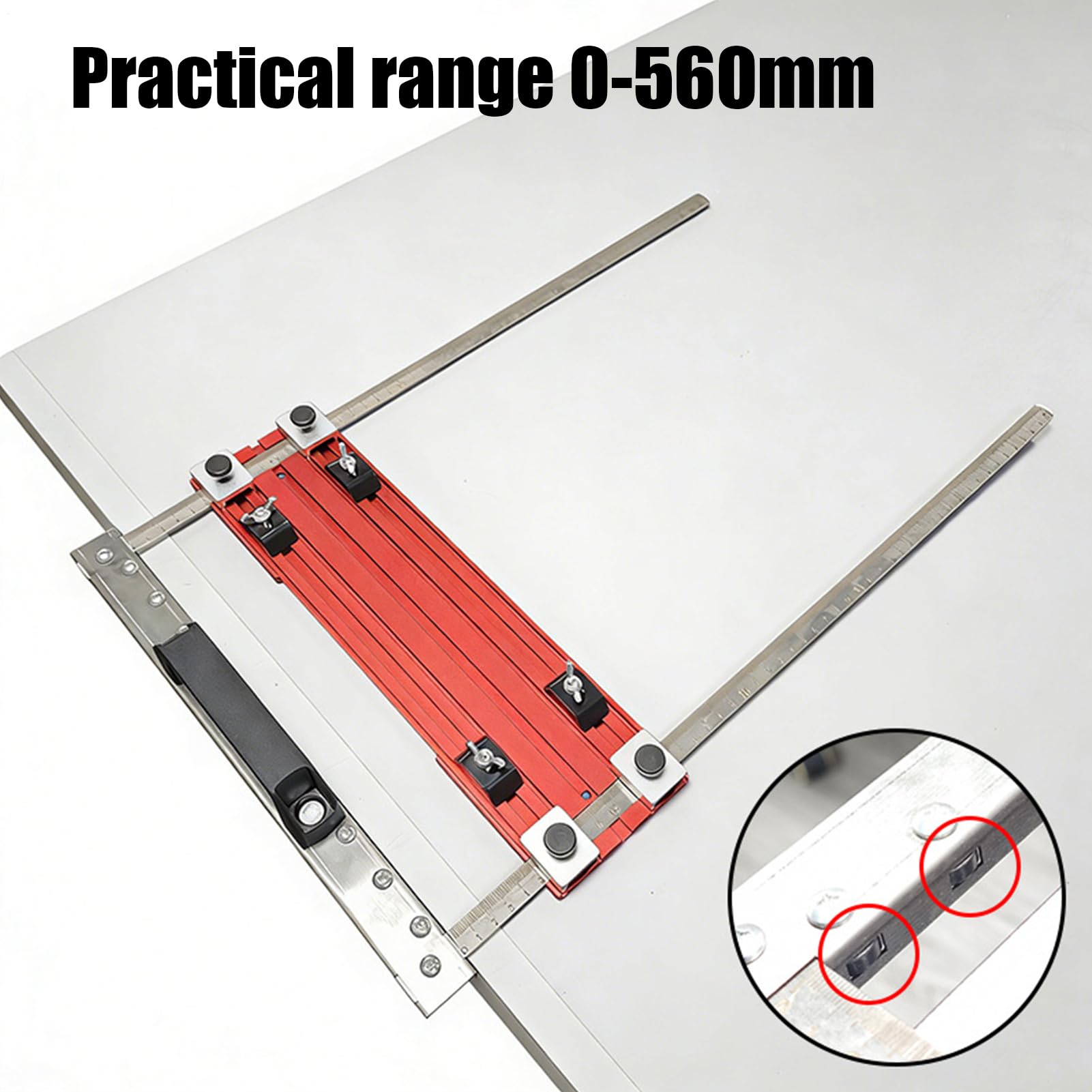 Posicionador de Guía de Borde para Cortadora Posicionador Ajustable para | Herramienta de Marco de Posicionamiento Modificado para Madera para Sierra Eléctrica Manual Cortar Madera Acabad
