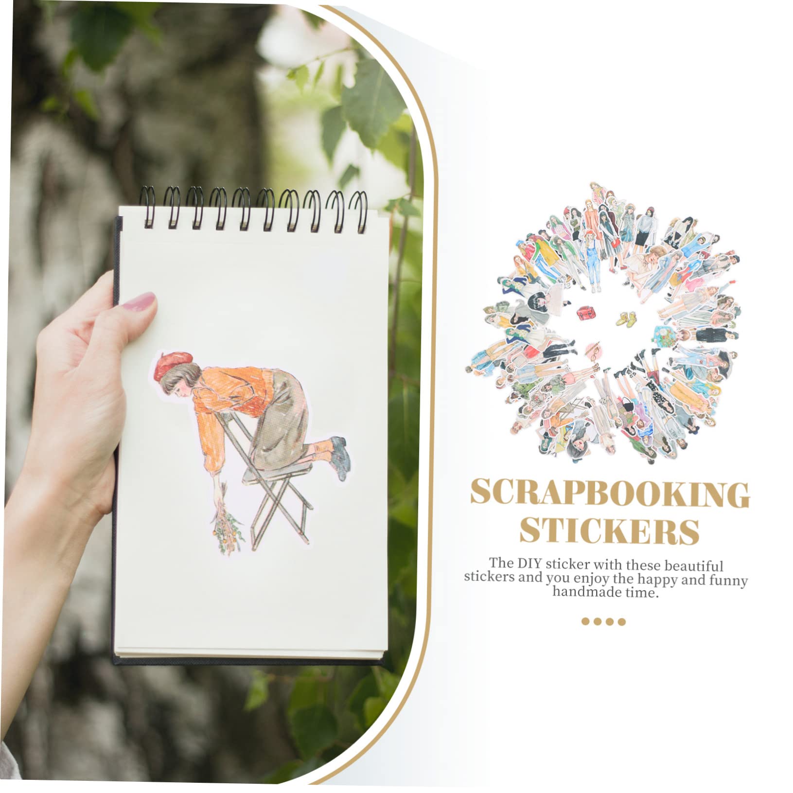 1080piezas Stickers De Scrapbooking De Personajes Pegatinas Decorativas Para Diario Material De Manualidades y Journaling Accesorios Aesthetic Para Álbumes y Calendarios