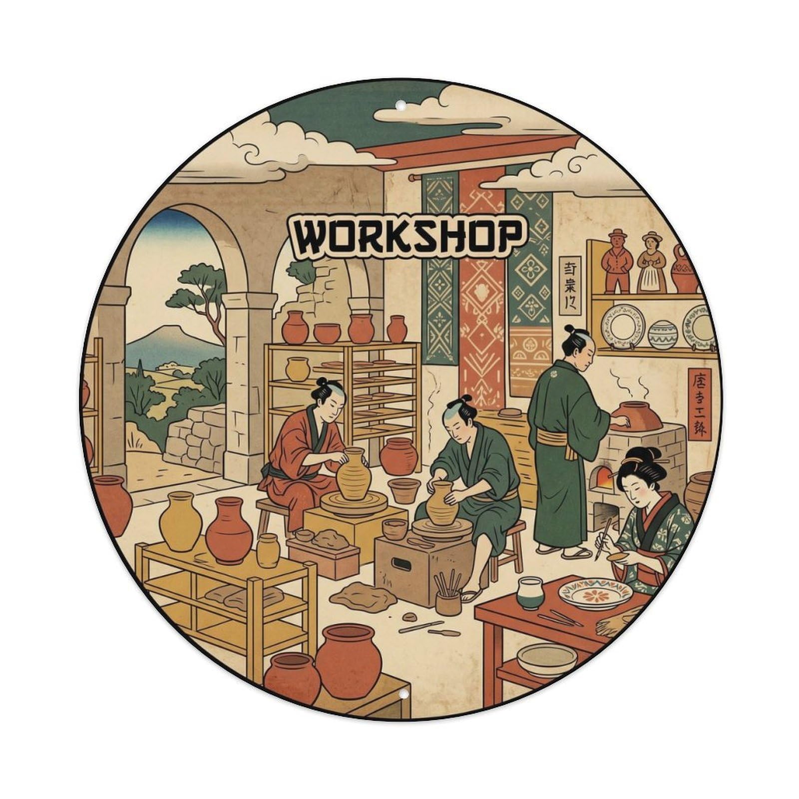 Mallorca Artisan Workshop Craft Heritage Market Folk Metal Tin Sign