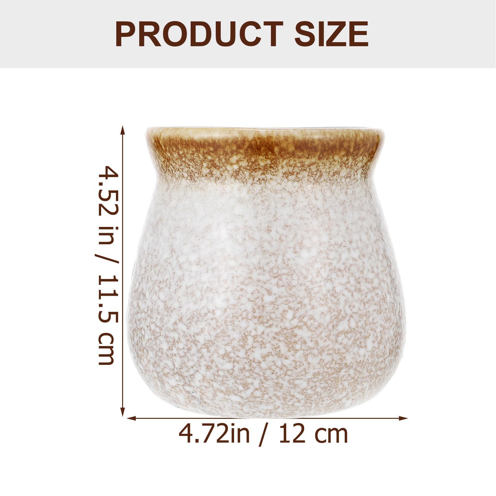 YARNOW Pot en Céramique Style Japonerie pour Rangement Baguettes et Cuillères, Résistant aux Rayures, Facile à Nettoyer, Cuisine Vintage