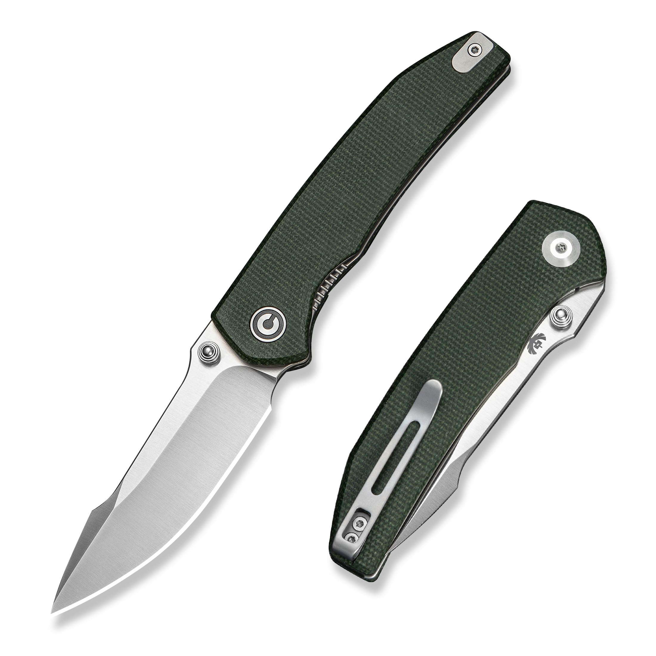 CIVIVI Ryson-E Pocket Knife, 3.32" 14C28N Blade, Green C25097-3 | EDC Folding Knife with…
