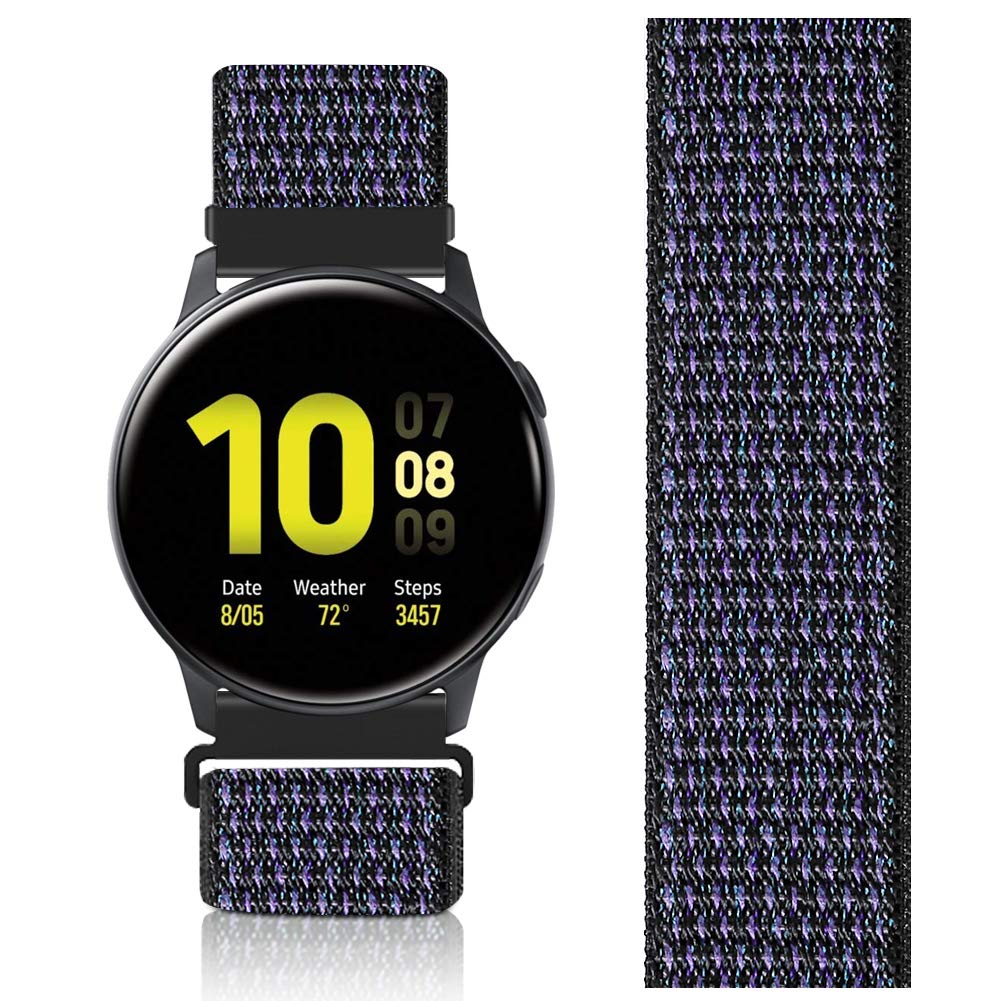 AVOD 20mm Nylon Sport Quick Release Bands Compatible with Garmin vivoactive3/Forerunner 645/Galaxy Watch 42mm Bands/Active2 44mm 40mm