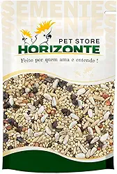 Mistura de Semente para Calopsita Sem Girassol 1kg Horizonte Pet Store Mix Limpa Selecionada