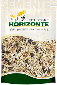 Mistura de Semente para Calopsita Sem Girassol 1kg Horizonte Pet Store Mix Limpa Selecionada