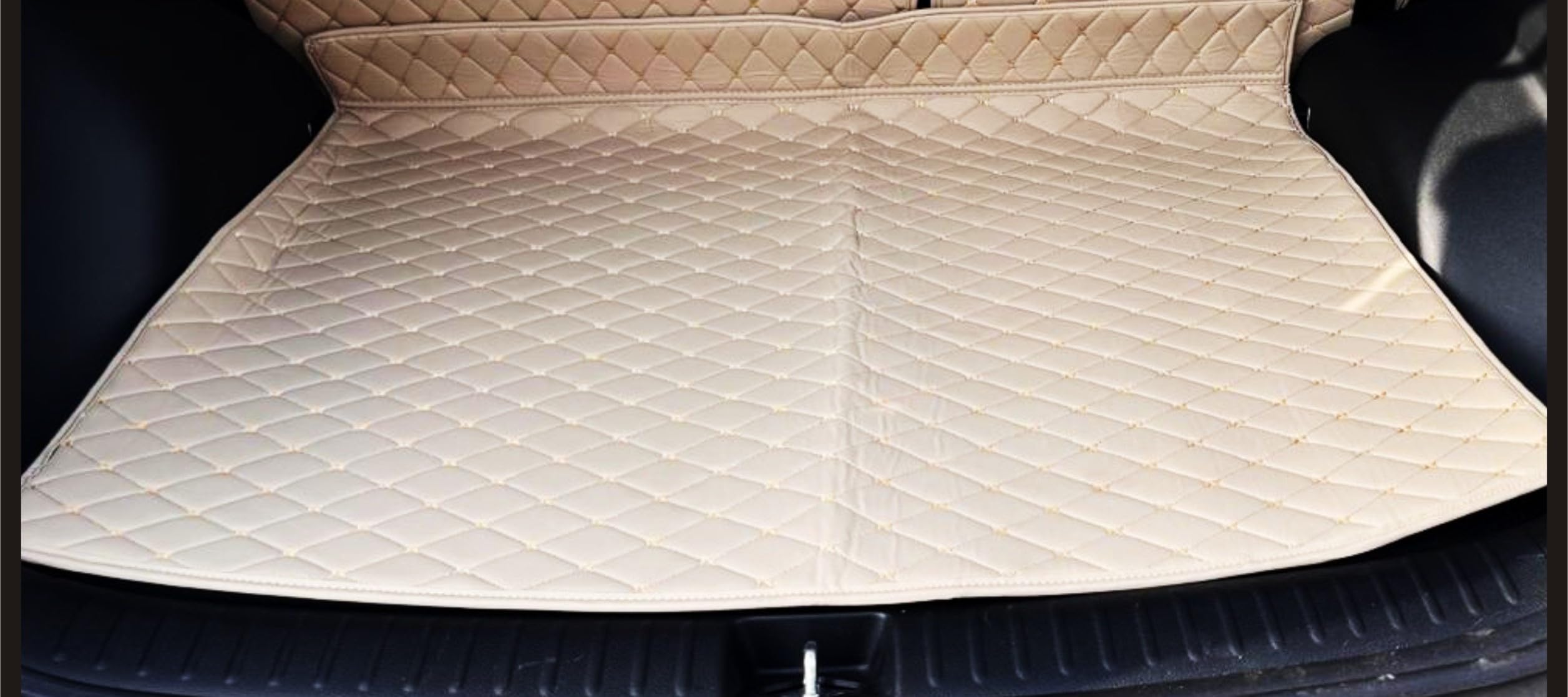 Premium 7D Boot/Trunk Mats Compatible for XUV 500 ||Luxury Leather Double Layered|| 1 pcs ||100% Waterproof and Washable (Beige) discount deal