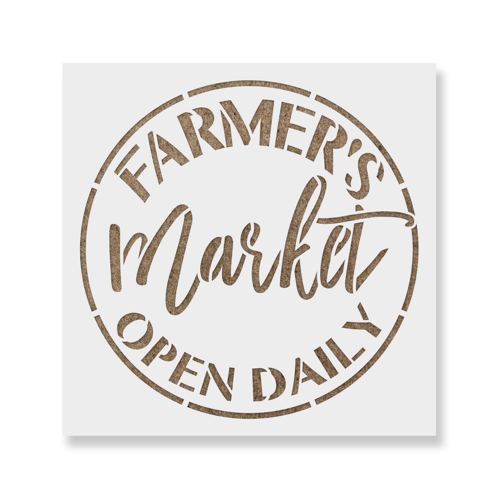 Farmers Market Stencil - Transform Interiors with Classic Farmhouse Patterns and Vintage Farmhouse Stencils