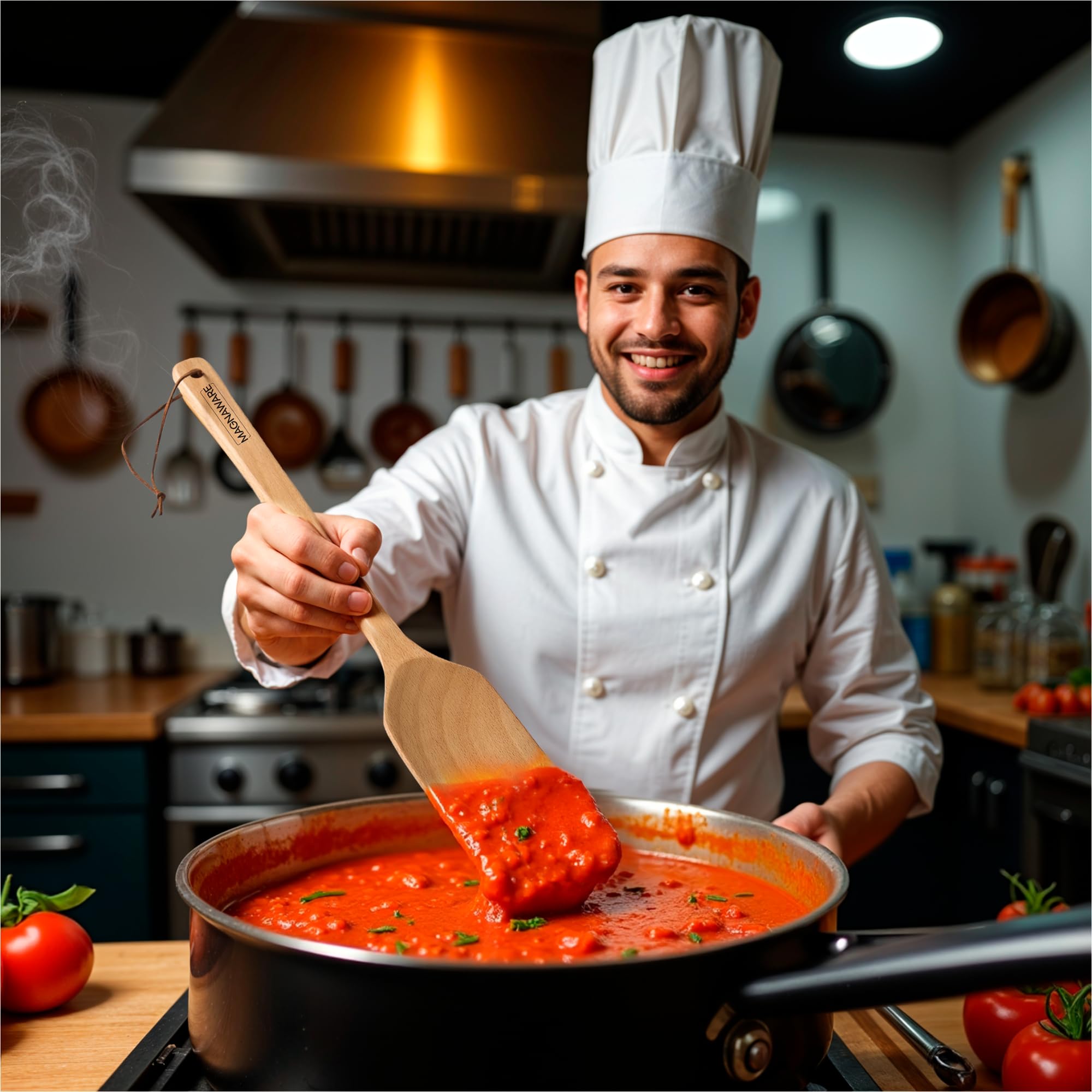 Extra-langer Holzlöffel 45 Cm: Perfekt Für Große Töpfe, Cajun-Kochen & Grillen – Massives Buchenholz
