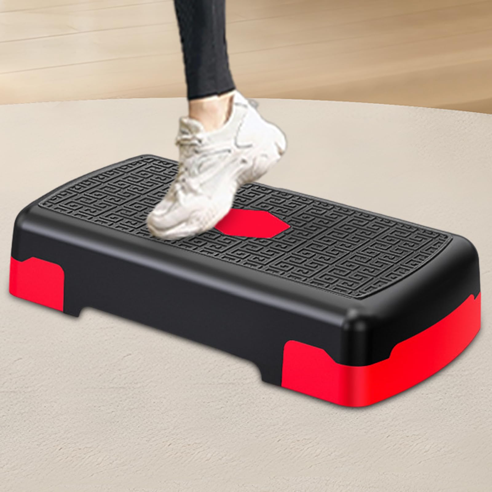 Stepper aerobowy, regulowana wysokość, deska do ćwiczeń, antypoślizgowa deska z 3 stopniami, kompaktowy i lekki, idealny do domowej siłowni, treningu siłowego cardio, 40 cm