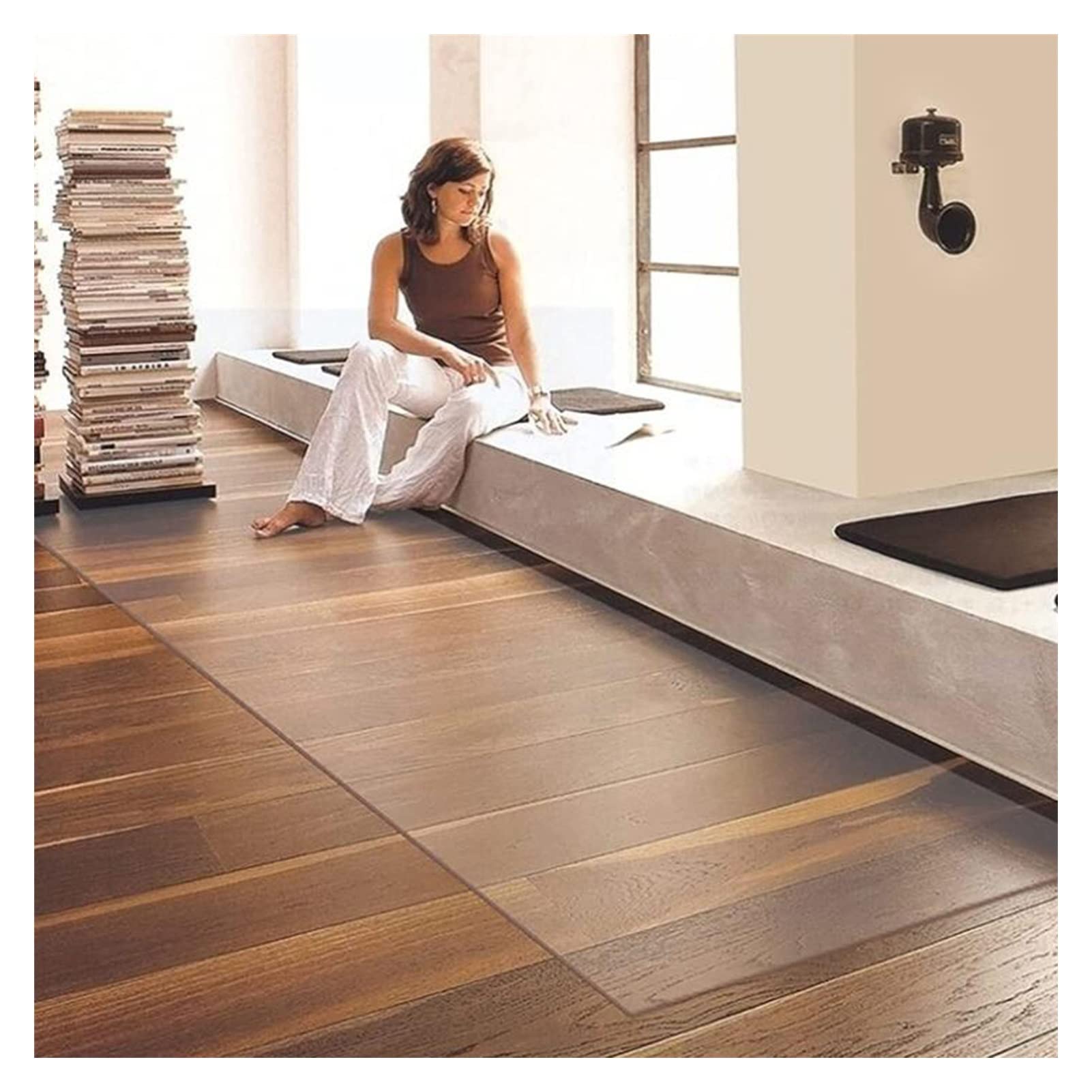 Alfombrilla transparente para silla de pelo bajo, 1 mm, protector de suelo de plástico antiestático, antideslizante, disponible en tamaños de 70/90/110/130/150 cm