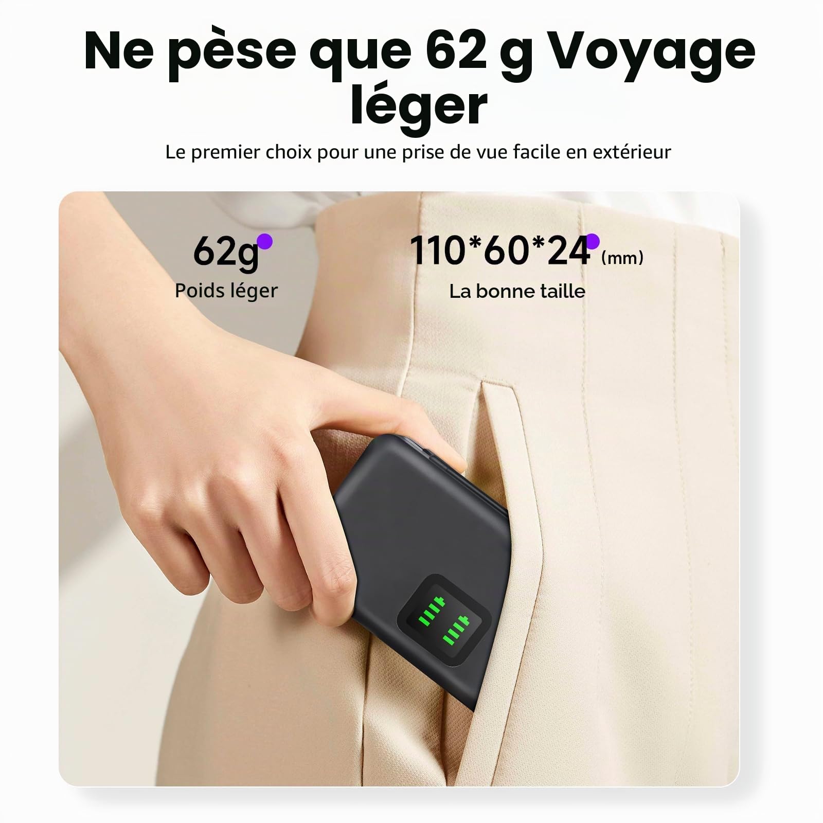 CITYORK 2250mAh (Lot de 3) Batterie Chargeur Kit de pour .DJI-Osmo. Action 6 Pro/Action 5 Pro/Osmo 4 /Osmo 3 Chargeur pour caméra Sportive, Batterie Slots Double Canal, avec écran LCD et câble USB