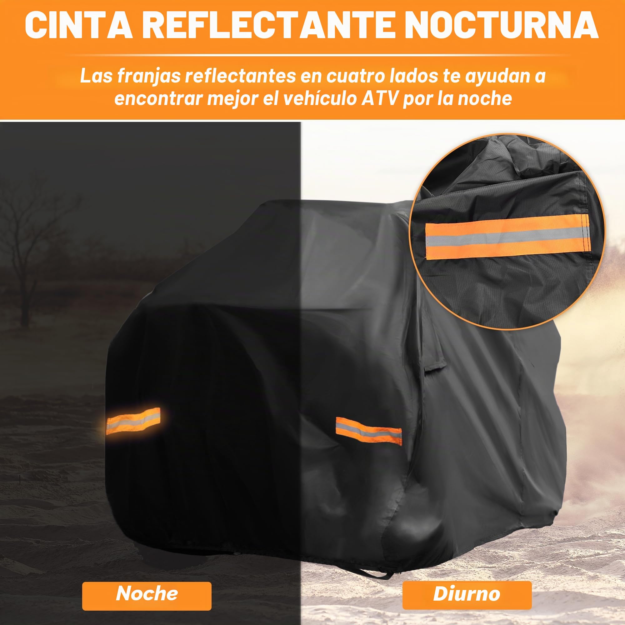 QUARKZMAN Funda Impermeable para Can-Am Outlander MAX XT 1Pc | Negro, 210D-Pu, 240X122X135Cm, Impermeable, Protección Solar, Para Can-Am Outlander Max Dps, Max Xt-P, Max Limited