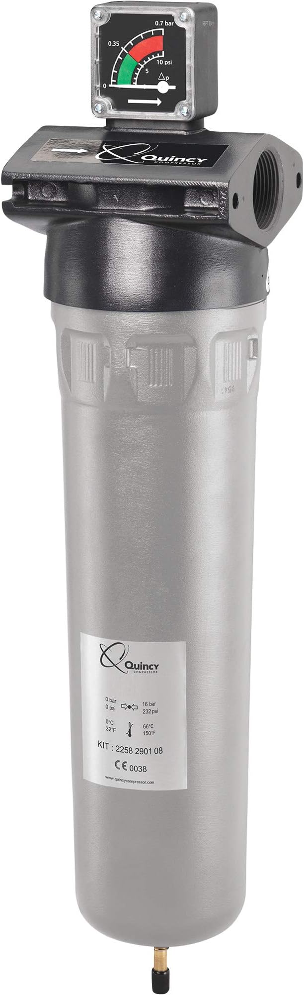 Quincy Air Filter - 50 SCFM, Micronic Filter, Model Number QMF50