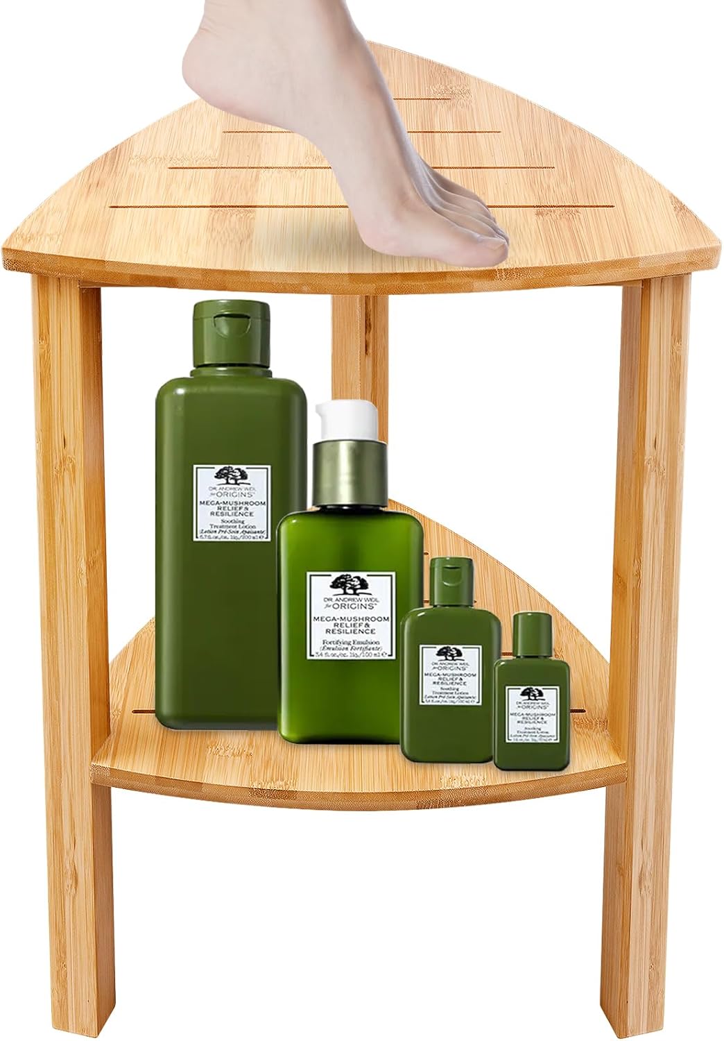 Teak Shower Bench with Storage Shelf Teak Shower Stool Corner Bamboo