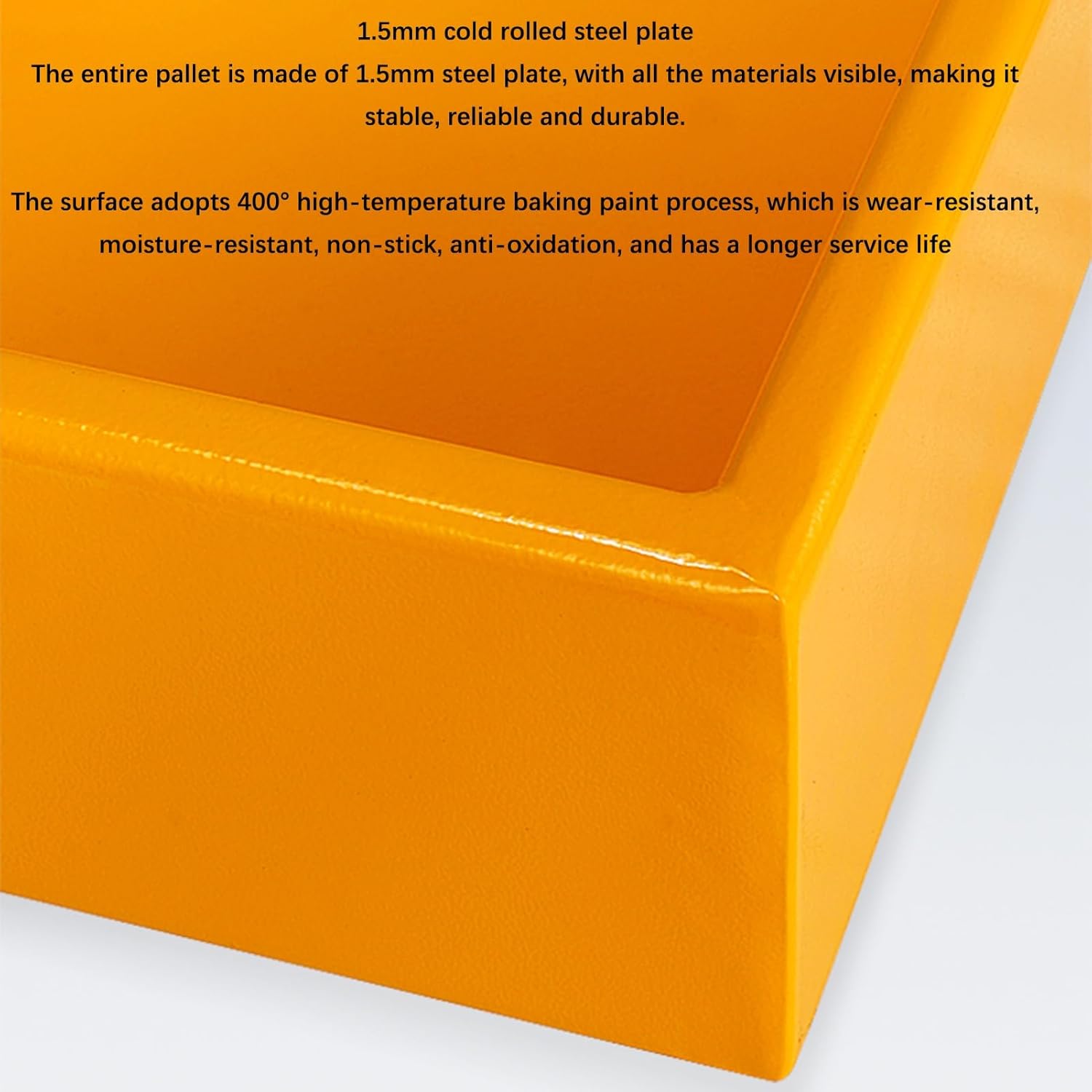 Oil Tank Spill Tray,Spill Platform with Drain, Large Spill Containment Pallet, Industrial Warehouses Factory Garage Leak Proof Tray, Metal Firm Oil Dr(A 65x65x15CM/25.6x25.6x5.91in)