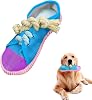 WishLotus Dog Squeaky Toys, Shoes-Shaped Dogs Chew Toys Tear-Resistant Dogs Plush Toys for Teeth Grinding & Relieve Boredom for Dog Gifts Blue