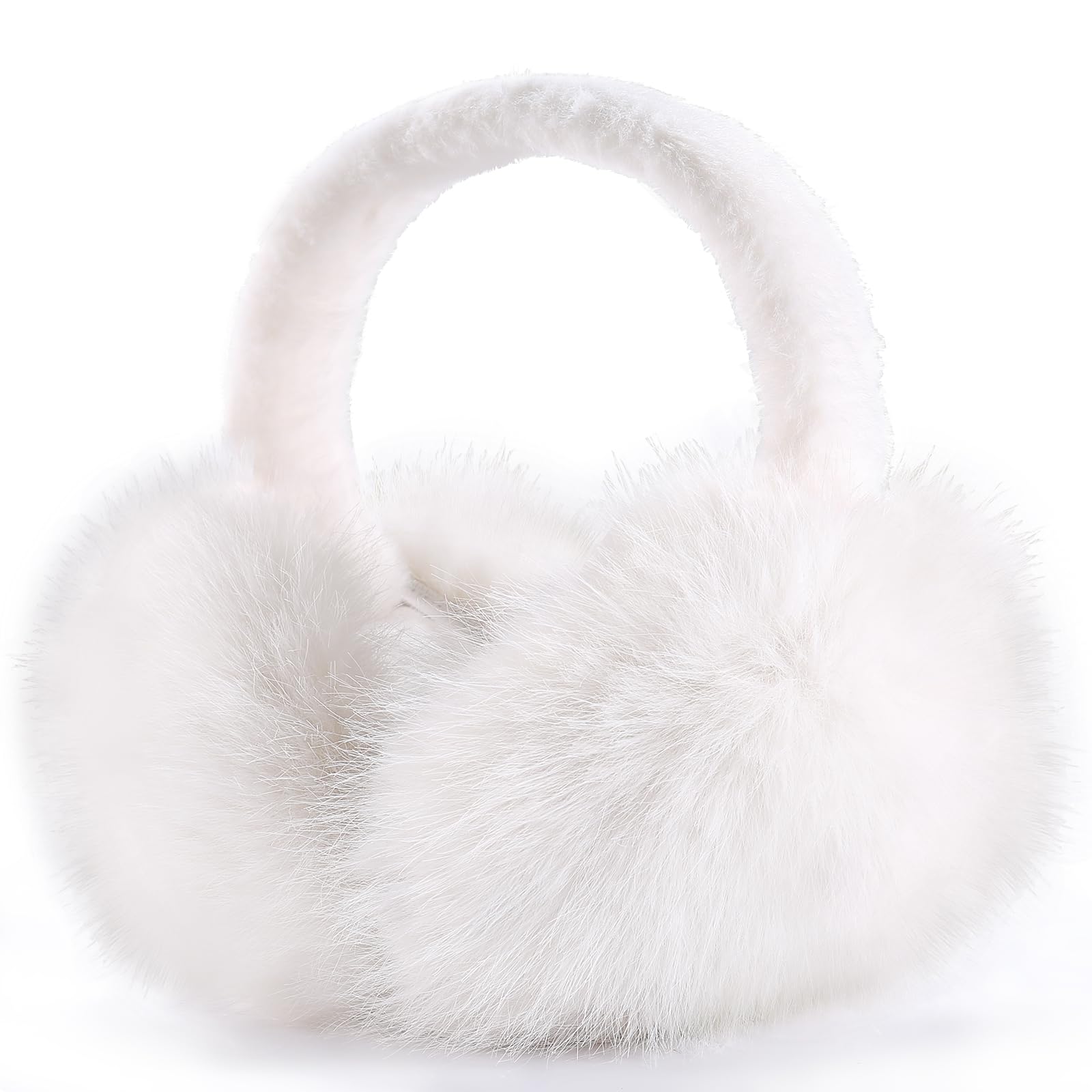 Itopupi Ear Muffs for Women & Men, Faux Fur Earmuffs, Fuzzy Earmuffs for Winter Sports