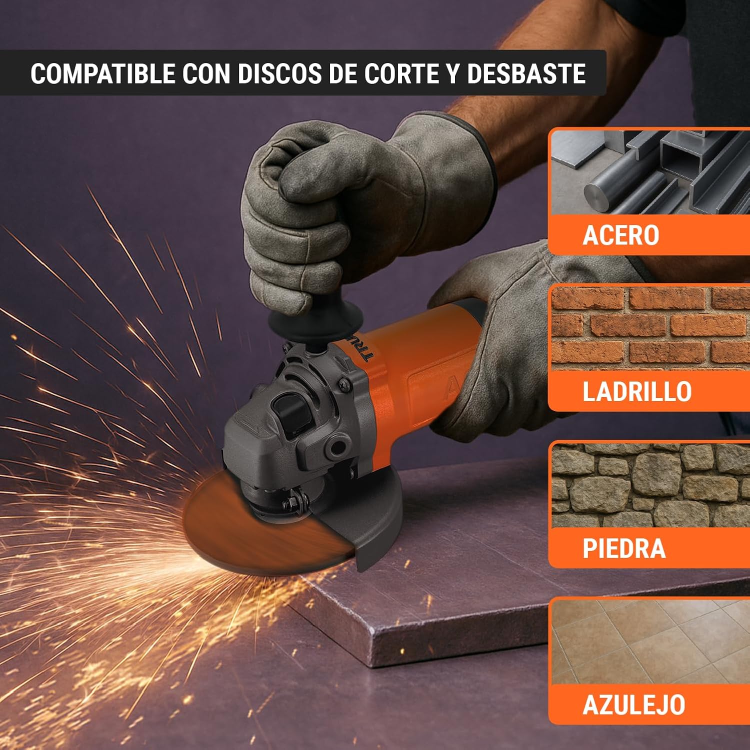 Angle grinder 4-1/2 ', professional, 700 W
