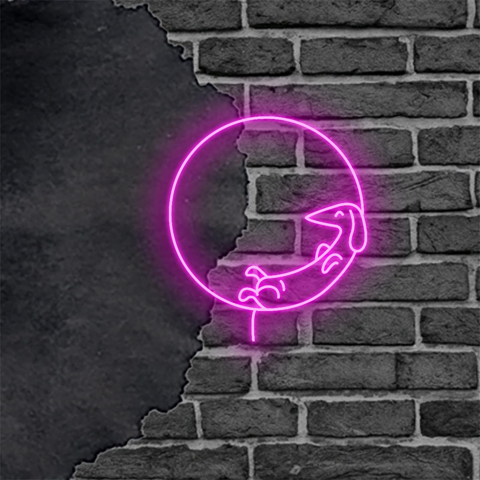 Pet Dog Led Neon Light for Home Neon Sign, Letrero de neón de Perros, LED de Cachorro Neon LUZ CASA CASA del Peto del Peto Decoración de la Pared de la Pared de la Mascota.,Rosado