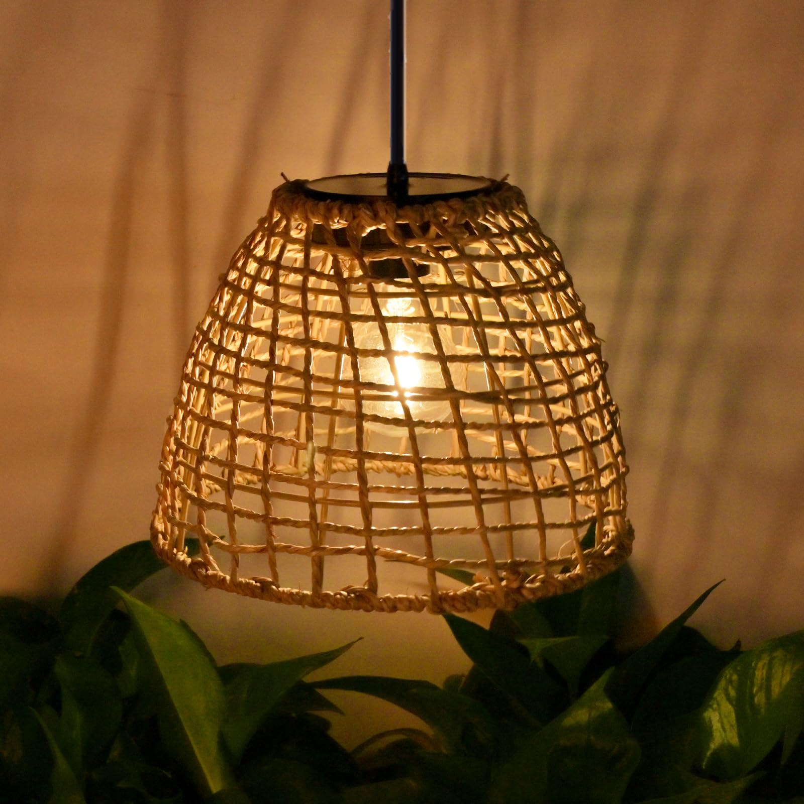 pearlstar Hängelampe mit Batterie,Batteriebetriebene Hängelampe Outdoor 6 Stunden Timer,Indoor Deckenleuchte Hängend Laterne Pendelleuchte für Patio Bar Garten Terrasse Wohnzimmer Schlafzimmer(HDC897)