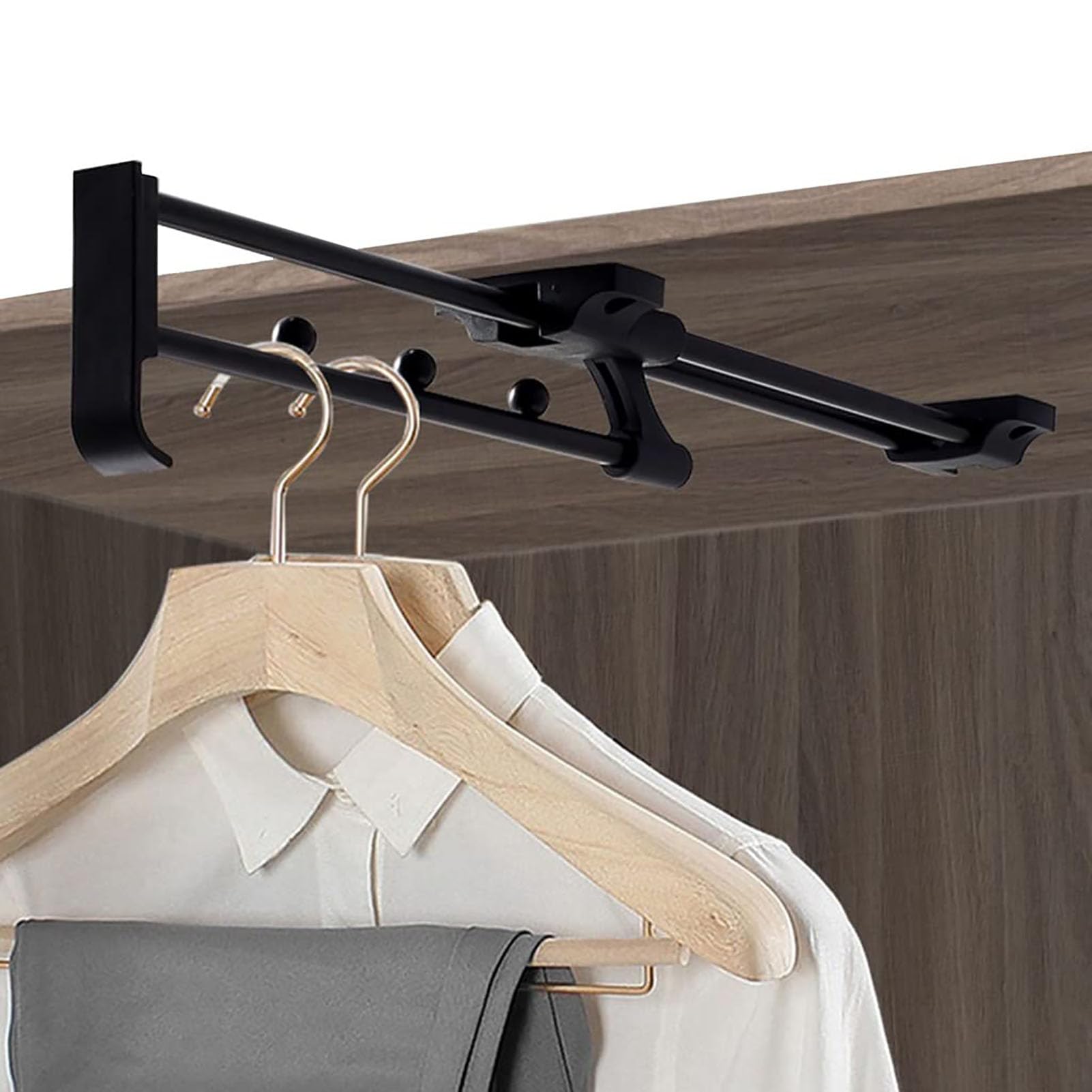 Porte-pantalon coulissant pour dressing cintre de placard extensible facile à installer