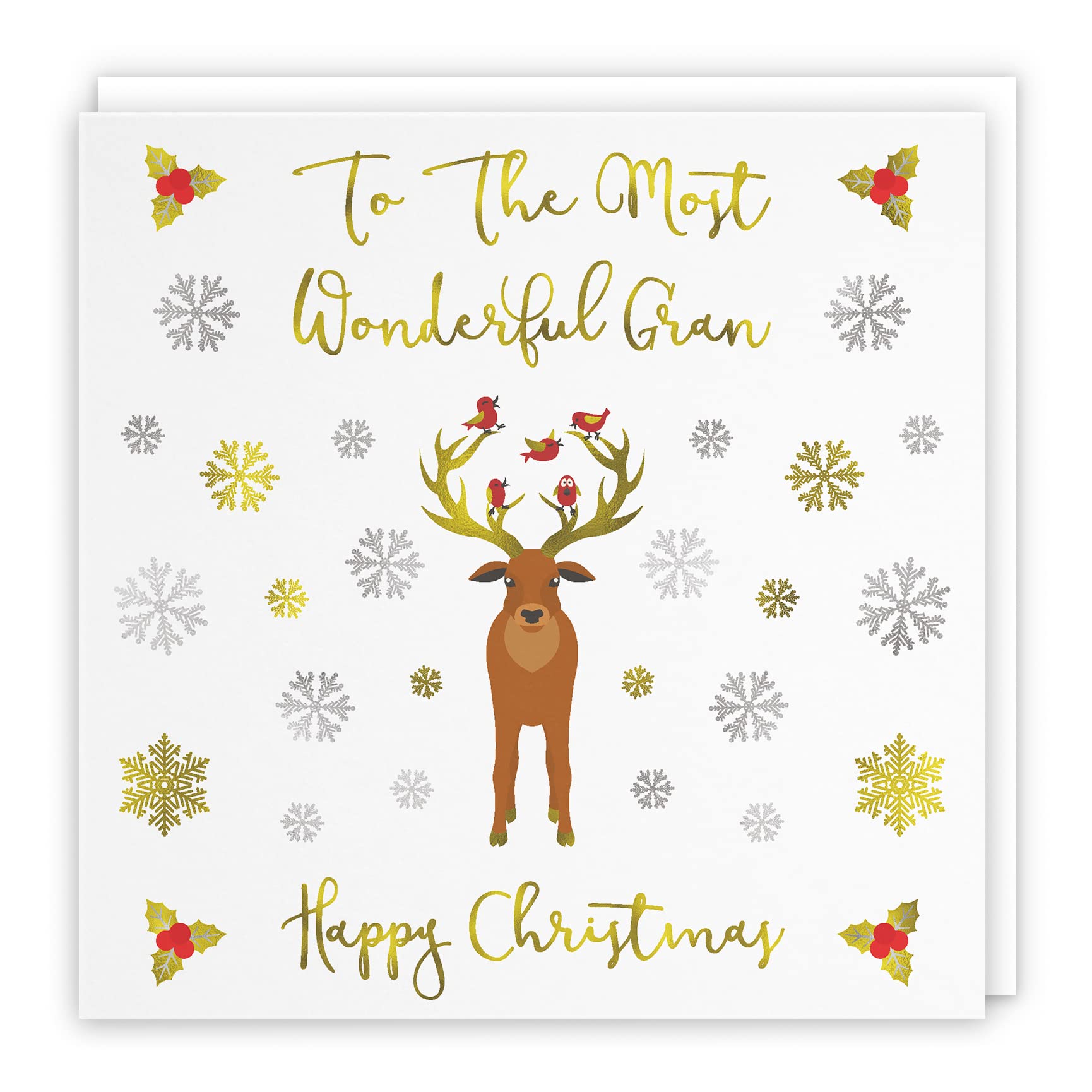 Hunts England - Gran Christmas Card - To The Most Wonderful Gran - Happy Christmas - Xmas Card - Milano Collection - Image 2