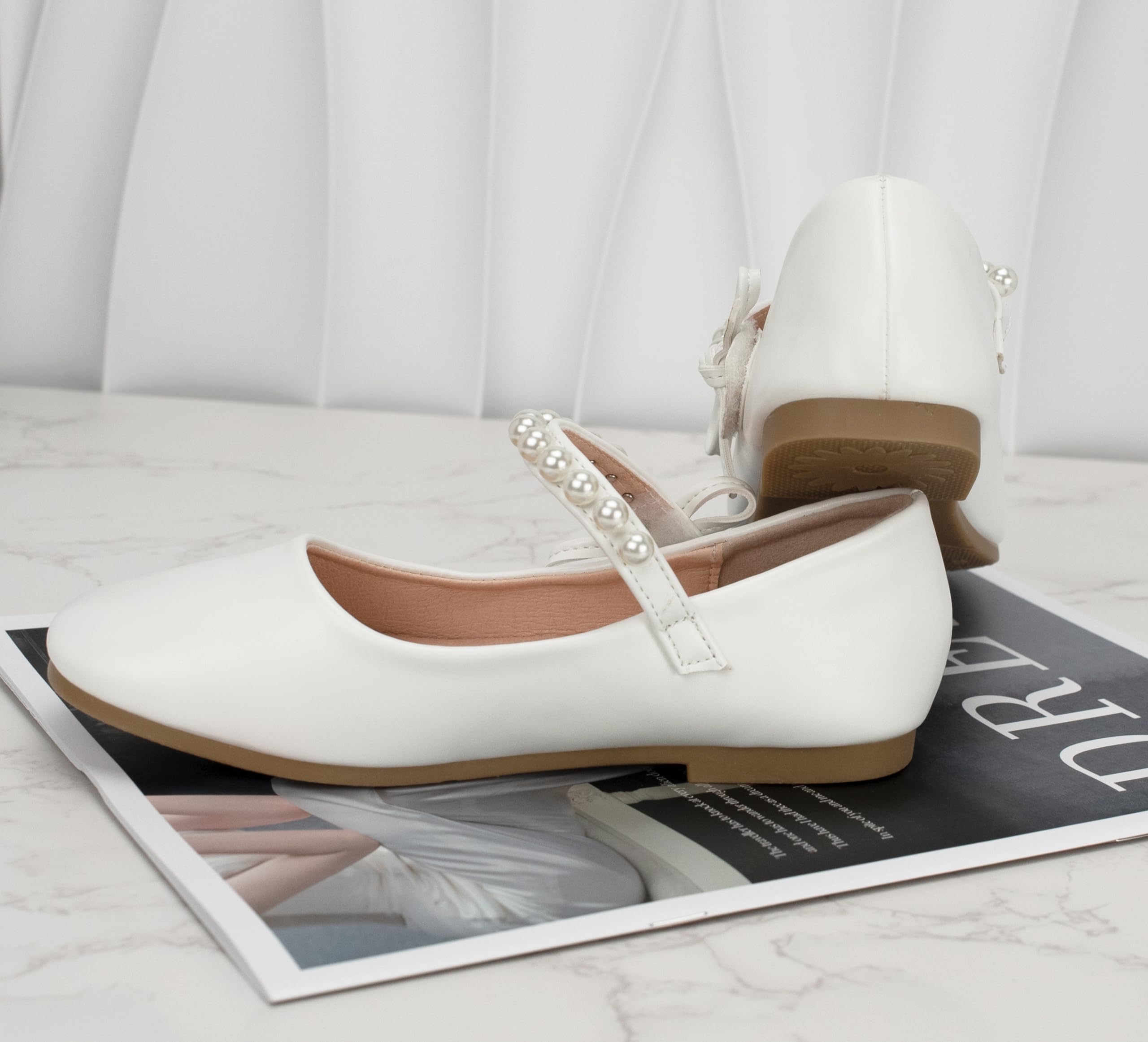 Zapatos Planos Chica Bailarinas Mary Jane Princesa de Niña con Lazo por Escuela, Eventos, Fiestas