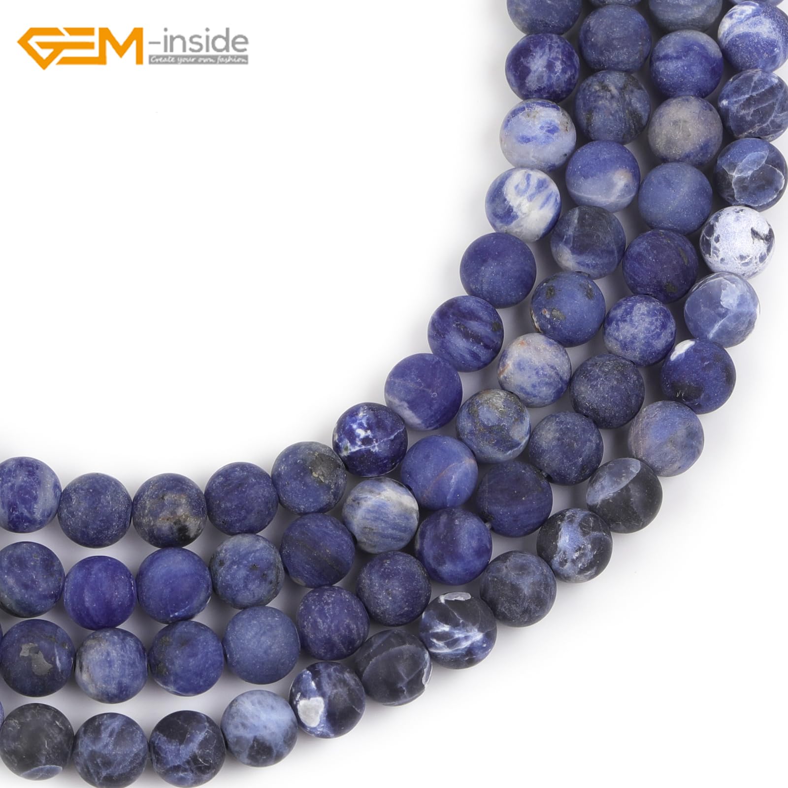 SHGbeads 6mm Frost Matte Blue Sodalite Semi Precious Gemstone Round Loose Beads for Jewellery Making DIY Handmade Craft Supplies 15" - Image 3