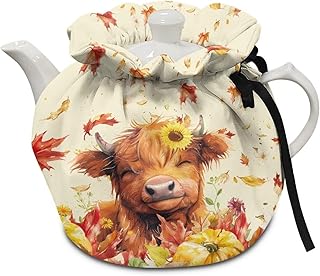 Yewattles Tea Pot Cozies Essentials Insulated Kettle Cover for Table Hotel Tea Party RestaurantThanksgiving Chicken Pattern Teapot Cozy Breakfast Warmer Machine Washable