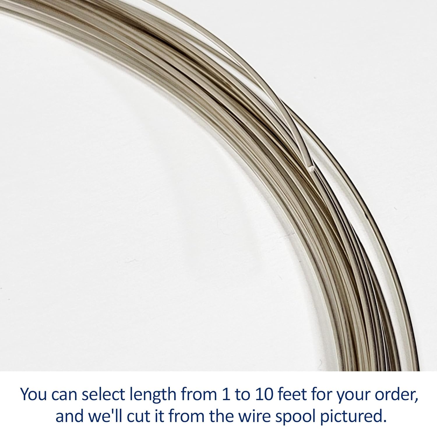 18 Gauge, Round, Half Hard, 940 Argentium Silver Wire - 1 FT - for Jewelry Art from WIZART