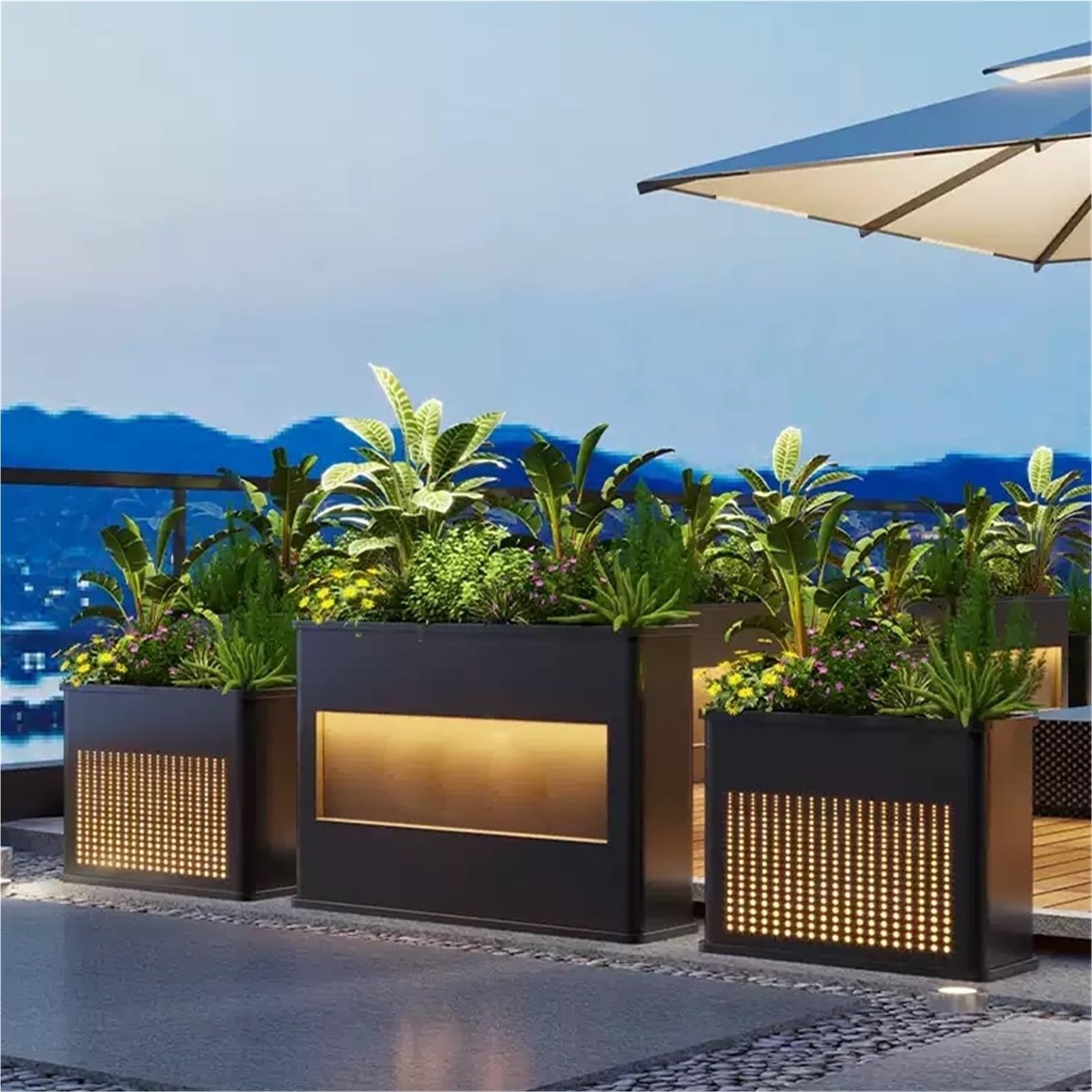 Fioriera Vaso da fiori combinato con fioriera splicabile per giardino | Adatto for ristoranti di strada commerciali(XS)