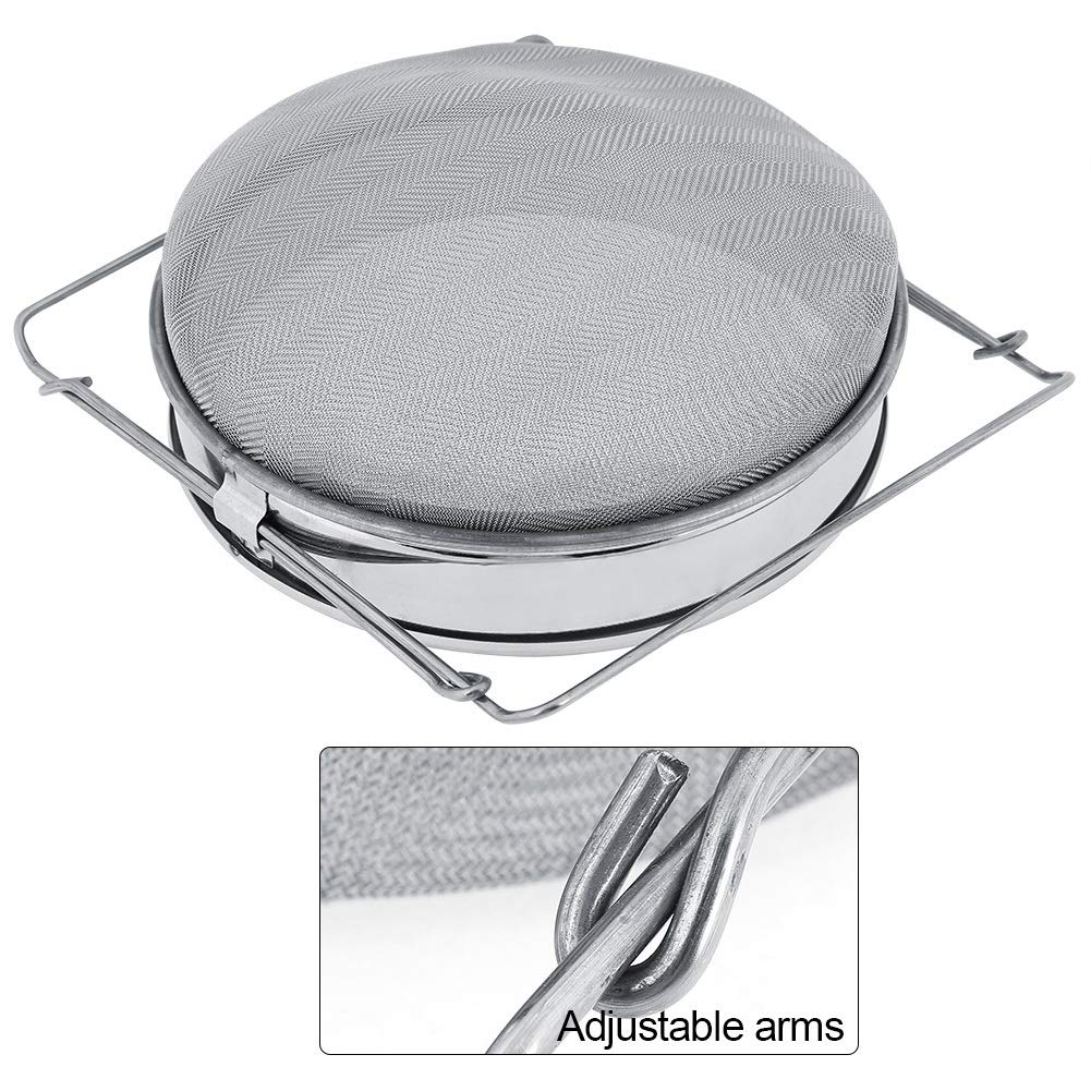 MAGT Filtre à Miel, Passoire Filtre à Miel en Acier Inoxydable Double Tamis Apiculture Miel Extracteur Filtre Fine Maille Passoire avec Armature