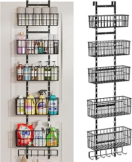 25 Room Storage Ideas That Instantly Make Life Easier 95 Adjustable Over The Door Organizer, Metal Hanging Door Organizer with 5 ...