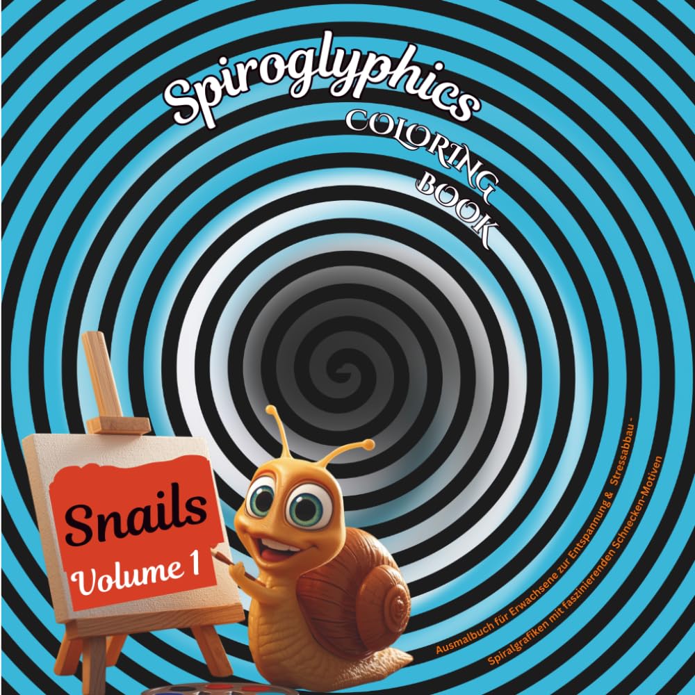 Spiroglyphics - Snails Volume 1: Ausmalbuch für Erwachsene zur Entspannung & Stressabbau - Spiralgrafiken mit faszinierenden Schnecken-Motiven