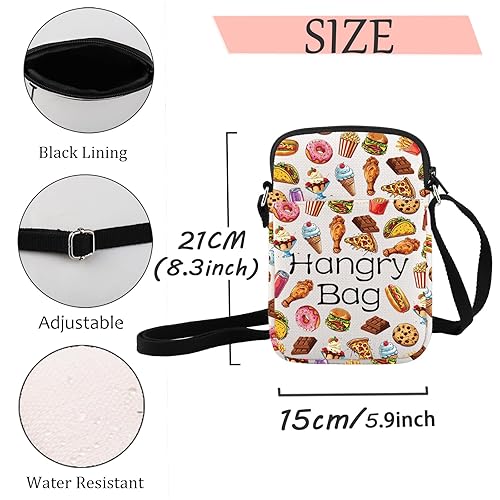 Miniatura 2 de JXGZSO Divertido Foodie Gift Hangry Bag Snack Travel Maquillaje Bolsas de Emergencia Snacks Alimentos Cosméticos Bolsa Snack Amante Regalo, Bolso